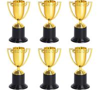 6 PCS Oro Premio Trofei, Mini Trofei d'oro in Plastica 4 Pollici per Bambini Trofeo d'oro per Feste di Laurea, Tornei Sportivi, Premi Scolastici per Bambini in Aula e Decorazioni per Premi Premio