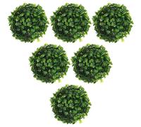 6 Pcs Palla Di Foglie Buxus Erba Verde Pianta Artificiale Decorazione Vegetale
