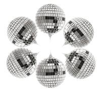 6 Pcs Palle Discoteca Decorative Sfere Specchio Ornamenti Per Torte