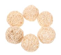 6 Pcs Palline Decorative Decorazione Per La Casa Il Giardino Rattan Sfere