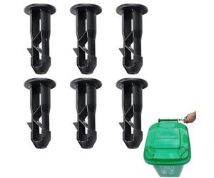 6 Pcs Perni per Coperchio Bidone Della Spazzatura, Cerniera per Bidone della Spazzatura, Perno Coperchio del Contenitore in Plastica, Perno del Bidone Della Ruota in Plastica, per Bidone Spazzatura