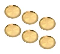 6 Pcs Piatti in Acciaio Inox Piatto Campeggio Piastre Inossidabile