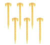 6 Pcs Picchetti per Tenda in Plastica Picchetto a vite da campeggio per Tenda a Spirale, Adatto per Teloni Impermeabili Picnic e Campeggio