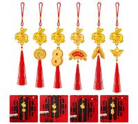 6 Pcs Piccolo Ciondolo A Forma Di Coniglio Decorazioni Per Il Capodanno Cinese