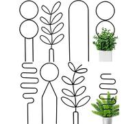 6 PCS Piccolo traliccio di metallo, mini traliccio per piante in vaso da interno, traliccio per piante rampicanti, traliccio per piante da appartamento Palo di sostegno per piante in metallo per Hoya