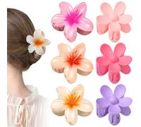 6 Pcs Pinze per Capelli Fiori Clip Artiglio da Donna,Fermagli per capelli a fiori opachi,Mollettone per Capelli Fiori in Plastica,Fermagli Per Capelli a Forma Di Fiore,Accessori Capelli per Donna