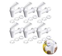 6 Pcs Plastica Rubinetto Dispenser, Acqua Rubinetto, Del Secchio Della Birra, Imbottigliamento Tappo Di Ricambio Per Birra Fatta In Casa Vino, Bottiglia D'acqua, Del Refrigeratore D'acqua