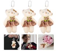 6 Pcs Plush Doll for Backpack Decoration Orsetti Peluche Piccoli Orso Imbottito