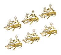 6 Pcs Portatovaglioli Dorati Decorazione Tovagliolo Anelli Da Per Le Vacanze