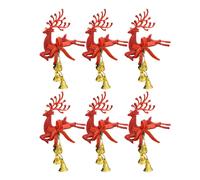 6 Pcs Renna Decorazione Natalizia Ornamenti Di Renne Campane Natale