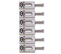 6 PCS Rullo Saddle Bridge Stringa Selle Saddles Bridge Bloccato Stringa Sdraiata Sdraiata Strumenti Per Chitarra Elettrica Sostituzione delle parti ponte (Color : Silver)