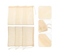 6 Pcs Sacchetti Frutta Verdura Sacca Cotone Di Verdure Borsa Con Coulisse in