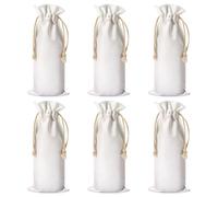 6 Pcs Sacchetti Per Bottiglie Borse in Tessuto Con Coulisse Riutilizzabili