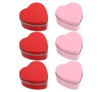 6 Pcs Scatola Di Latta Forma Cuore Per Confezioni Regalo Tortiere