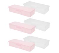 6 Pcs Scatola Trasparente Per Manicure Organizzatore Smalto Custodia Astuccio