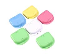 6 Pcs Scatolina Porta Dentini Contenitore Dentiera Titolare Di Fermo