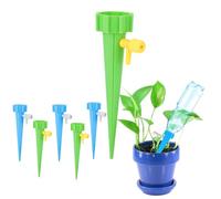 6 PCS Self Plant Watering Spikes, Adjustable PP Garden Plant Self Watering Automatic Spikes Irrigation System Tool with Control Valve Switch for House Garden