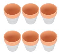 6 Pcs Semplice Fioriera Vaso Di in Argilla Piccoli Vasi Succulenti Mini Pentole