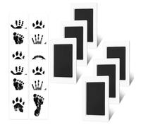 6 Pcs Set Impronte Bimbi, 9,5 * 6 cm Impronta Mani e Piedi Neonati, Kit Impronte Neonato, per Neonati da 0 a 6 Mesi Cucciolo Cane gatto,Regalo Battesimo Bimbo