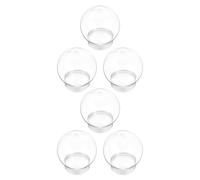 6 Pcs Sfera Di Neve Fai Da Te Palline Plastica Trasparenti Globe D'acqua