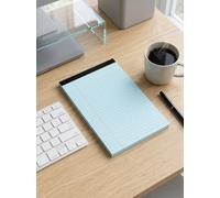 6 Pcs Split-Column Notepad, Thickened Tear-Off Memo Pad - Blue A5 Professional Stationery for Office Work & Meeting Notes