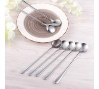 6 Pcs Stainless Steel Spoon for Home Kitchen Cucchiaini Caffè Da