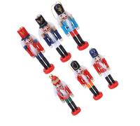 6 Pcs Statuetta Schiaccianoci Decorazioni Del Soldato Di Ornamenti