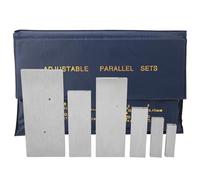 6 Pcs Steel Adjustable Parallel Block Set, Precision Parallel Pad for Accurate Measurement, 3/8 to 2-1/4 Inch Adjustment Range with Micrometer Calibration, Ideal for Machining an