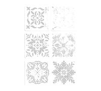 6 PCs Stencil Fiore Modelli Foglio Arte E Artigianato Per Carte Compiti Scuolari Espressione Artistica Cava Out Painting Journal