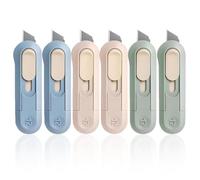 6 PCS Taglierine per Coltelli di Utilità, Tagliacarte Retrattile, Taglierina a Rasoio per Cartoni, Taglierine Multifunzione per Ufficio, Casa, Artigianato Artistico, Cartoni, Carta