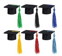 6 pcs Tappo di bottiglia di vino tappo di laurea Bottiglia di Vino Decorativa a Forma di Cappello Per decorare le bottiglie di vino è la decorazione perfetta per feste di laurea Natale e anniversari