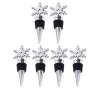 6 Pcs Tappo Di Vino Per Bottiglia Con Fiocco Neve Tappi Bottiglie