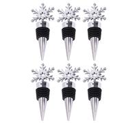 6 Pcs Tappo Di Vino Tappisti Della Bottiglia Per Con Fiocco Neve