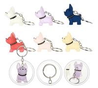 6 Pcs Tartaruga Portachiavi Simpatici Bear Keychain Fascino Della Catena Chiave