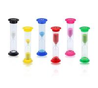 6 PCS Timer a Clessidra, Clessidre Colorato Timer dell'orologio, 30 Sec/ 1 Minuto / 2 Minuti / 3 Minuti / 5 Minuti / 10 Minuti, Timer di Sabbia, Timer per Spazzolini da Cucina Time Management