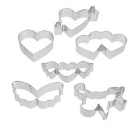 6 Pcs Tortiera Forma Cuore Tagliabiscotti Stampo Per Torta Tortiere Di