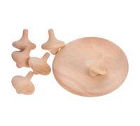 6 Pcs Trottole Legno Di Giocattoli in Per Bambini Tops Giocattolo