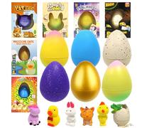 6 Pcs Uova Arcobaleno che Si Schiudono, Regali di Pasquas giocattoli a sorpresa Regali di Pasqua per bambini Regalis di compleanno per bambini e bambine Regaliss di Pasqua Regalis per feste
