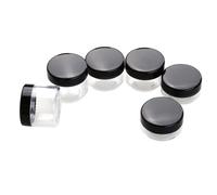 6 Pcs Vasetti Plastica Contenitore Porta Trucchi Barattolo Chiaro
