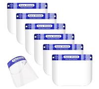6 Pcs Visiera Protettiva Professionale Antiappannamento, Paraschizzi, Visiera Protettiva da lavoro, Visiera Decespugliatore, di Visiere Protettive Integrali in Trasparenti Regolabili
