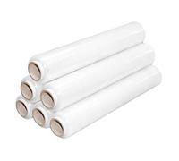 6 pellicole elastiche da 500 mm x 150 m, 1,5 kg, trasparenti