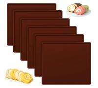 6 pellicole in silicone per essiccatore automatico con bordo, tappetino in silicone antiaderente con bordo, tappetino riutilizzabile per forno, in pelle di frutta e disidratatore senza BPA
