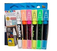 6 PENNARELLI A GESSO Liquido CARIOCA COLORE IN BLISTER