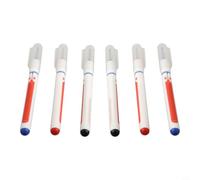 6 pennarelli a testa lunga per la lavorazione del legno e del metallo, ad asciugatura rapida, con punta da 20 mm, per fori in bagno e mobili, a base di olio su legno, vetro, metallo, nero e blu