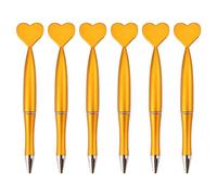 6 penne a sfera a forma di cuore per San Valentino, colore nero, per ufficio, scuola, scuola