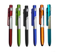 6 penne a sfera a LED con pennino capacitivo pieghevole e luce integrata per scrivere e visualizzare