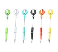 6 penne a sfera con perline con porta badge per infermiere medico con perline bobina clip per feste di Natale lunghezza regolabile