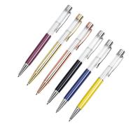 6 penne a sfera in metallo con clip per penna, penna a sfera retrattile, penna a sfera per ufficio e firma per scrivere Smoohtly Guest Sign In