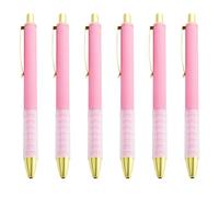 6 penne a sfera retrattili, 1,0 mm, strumento di scrittura liscia, firma per schizzi, note, compiti, penna a sfera retrattile