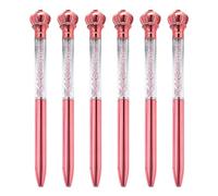6 penne a sfera Twist to Open/Close Firma Pen Guest Sign in cristallo strass per ufficio scuola penne scrittura liscia